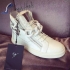 Giuseppe Zanotti White Chain Leather Hi-Top Trainers sneakers